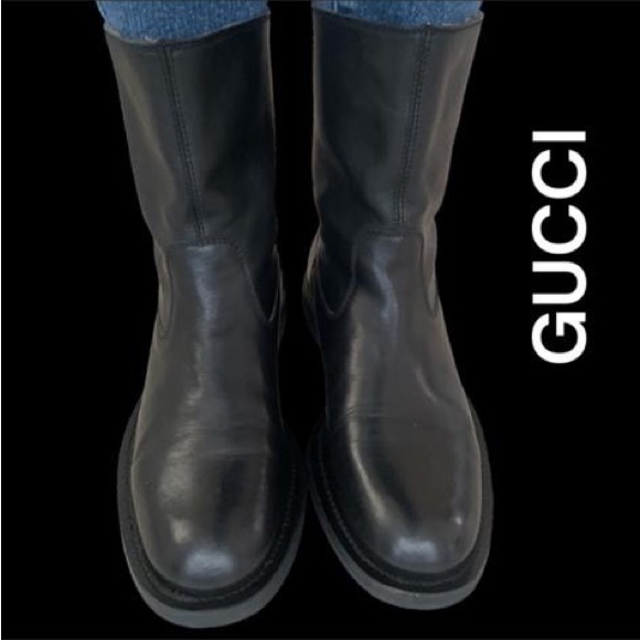 Gucci Men's Black Leather Boots - Picture 5 of 15